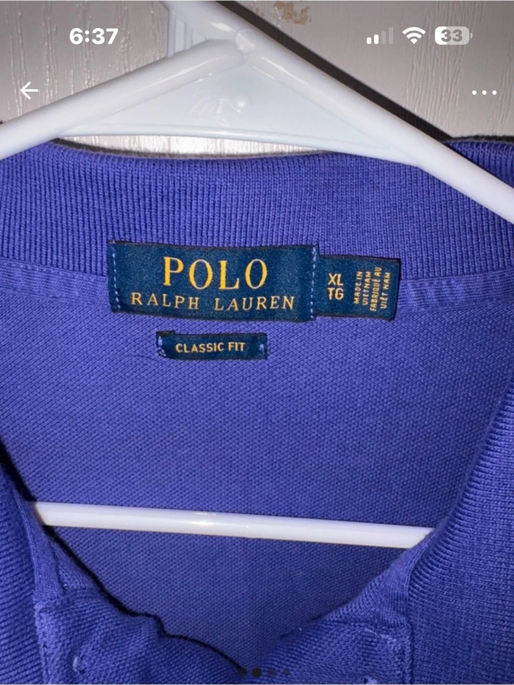 Ralph Lauren Men’s Purple Polo Shirt with Green Pony